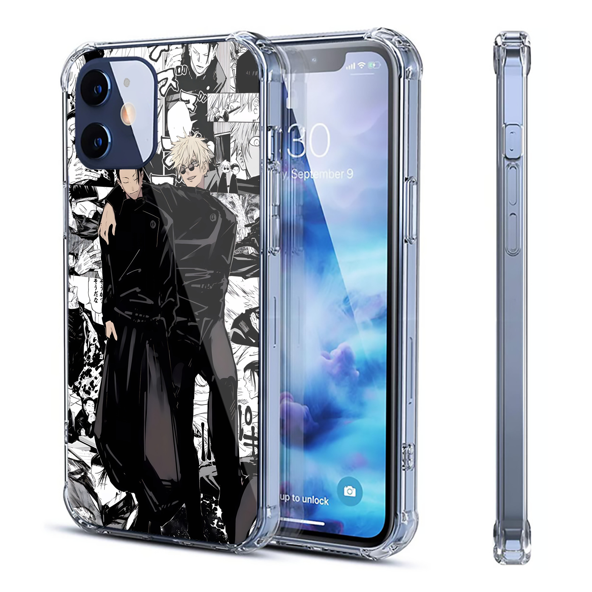 （画像用） 呪術廻戦 Jujutsu Kaisen 【iPhone 12シリーズ対応】透明スマホケース（クリアソフトケース）